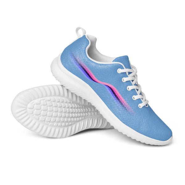 Original Omnisexual Pride Colors Blue Athletic Shoes - Women Sizes