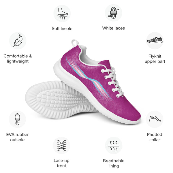 Original Transgender Pride Colors Violet Athletic Shoes - Women Sizes
