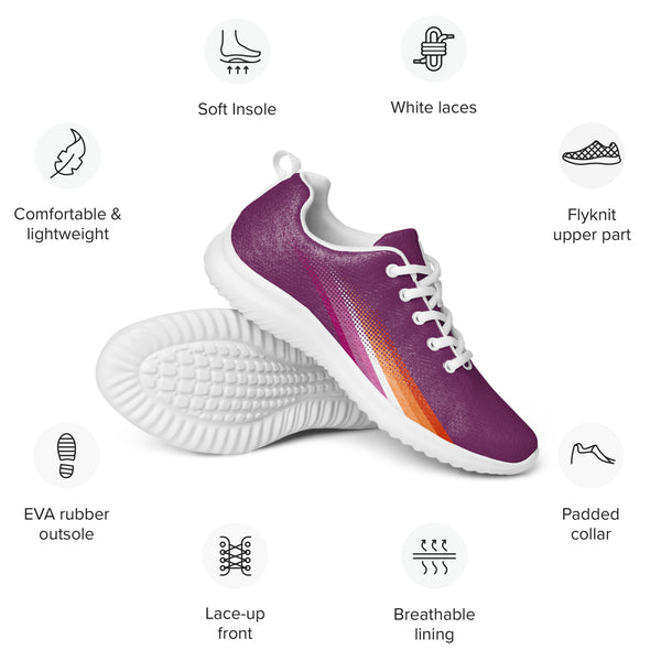 Lesbian Pride Colors Original Purple Athletic Shoes