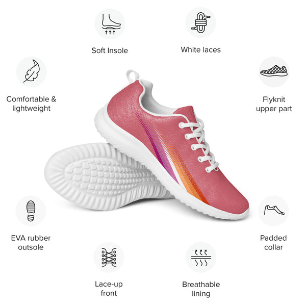 Lesbian Pride Colors Original Pink Athletic Shoes