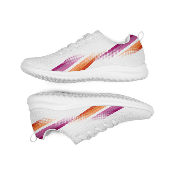 Modern Lesbian Pride White Athletic Shoes