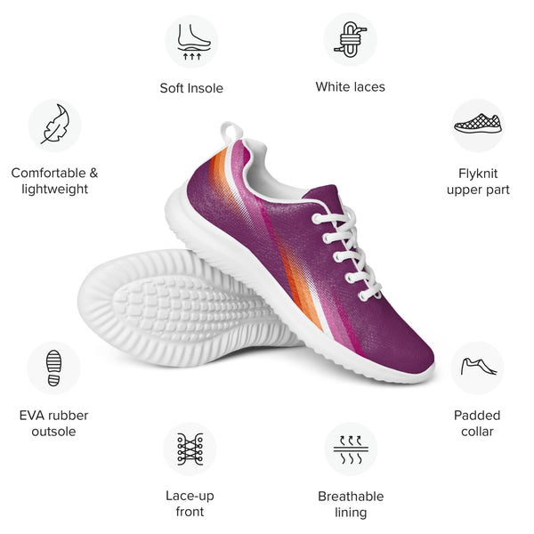 Modern Lesbian Pride Purple Athletic Shoes
