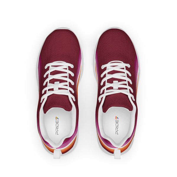 Modern Lesbian Pride Burgundy Athletic Shoes