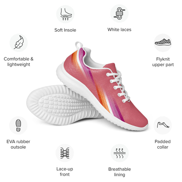 Modern Lesbian Pride Pink Athletic Shoes