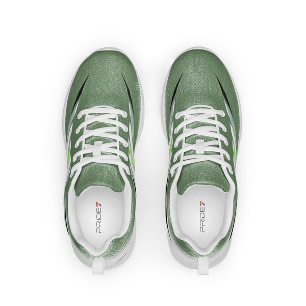 Agender Pride Modern Green Athletic Shoes