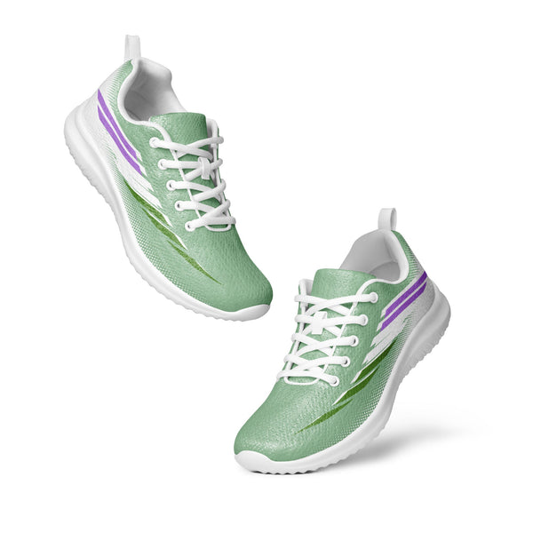 Genderqueer Pride Modern Green Athletic Shoes