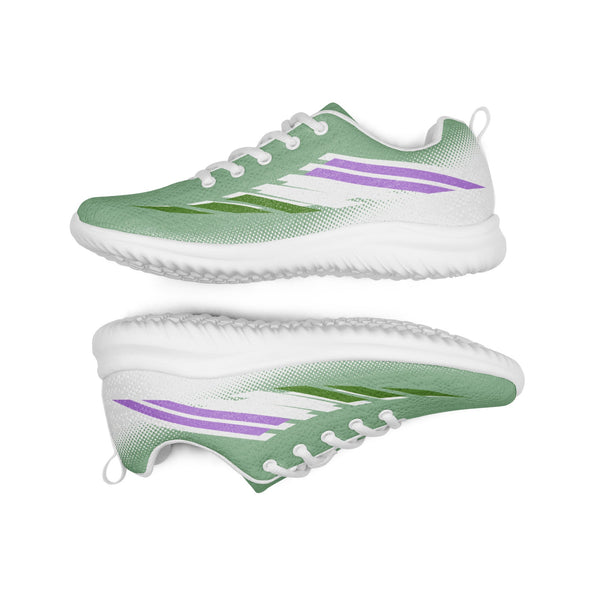 Genderqueer Pride Modern Green Athletic Shoes