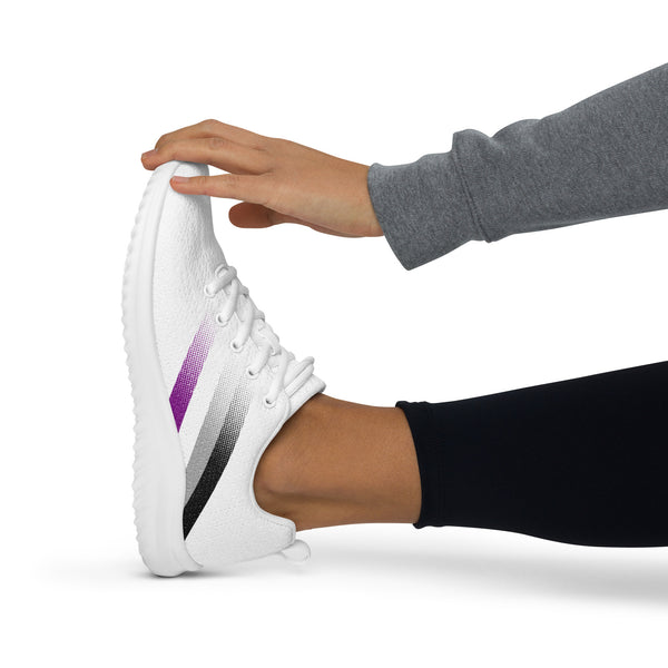 Asexual Pride Colors Modern White Athletic Shoes - Women Sizes