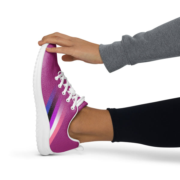 Genderfluid Pride Colors Modern Violet Athletic Shoes - Women Sizes