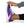 Cargar imagen en el visor de la galería, Genderfluid Pride Colors Modern Purple Athletic Shoes - Women Sizes
