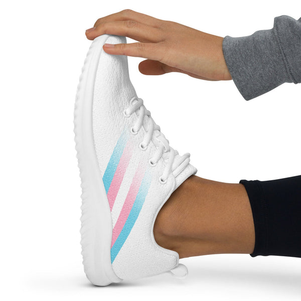 Transgender Pride Colors Modern White Athletic Shoes - Women Sizes