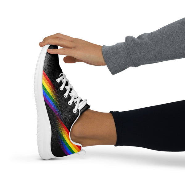 Modern Gay Pride Black Athletic Shoes