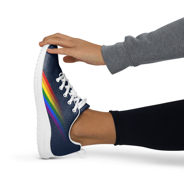Gay Pride Colors Original Navy Athletic Shoes - Women Sizes