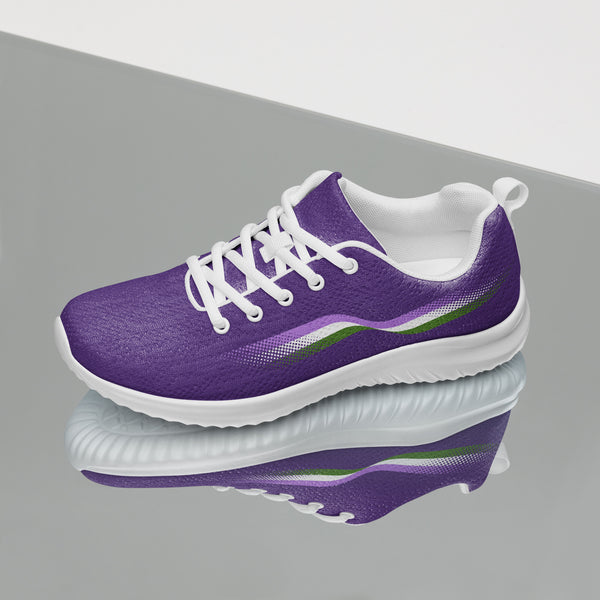 Original Genderqueer Pride Colors Purple Athletic Shoes - Women Sizes