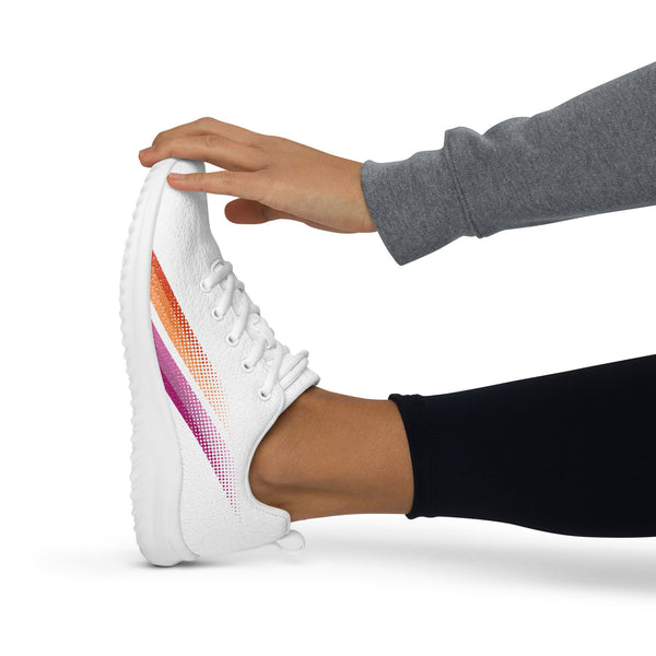 Lesbian Pride Colors Original White Athletic Shoes