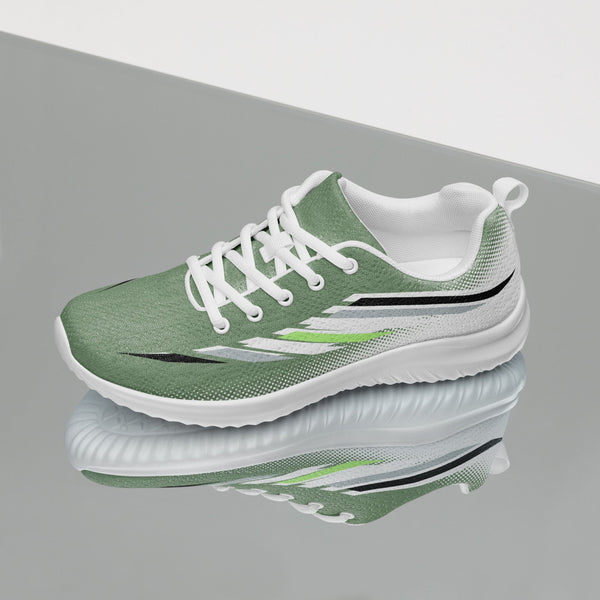 Agender Pride Modern Green Athletic Shoes