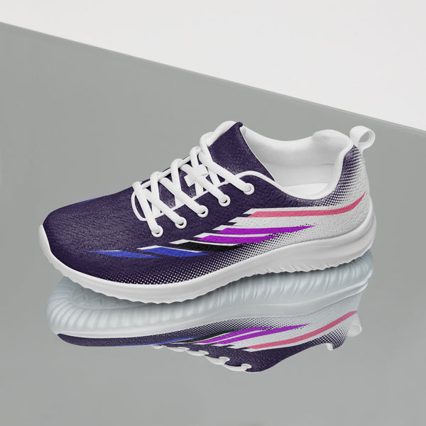 Genderfluid Pride Modern Navy Athletic Shoes