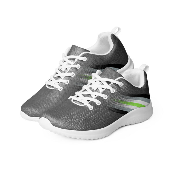 Agender Pride Colors Modern Gray Athletic Shoes - Women Sizes
