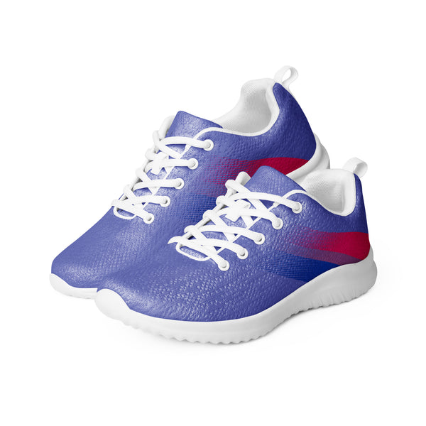 Bisexual Pride Colors Modern Blue Athletic Shoes - Women Sizes