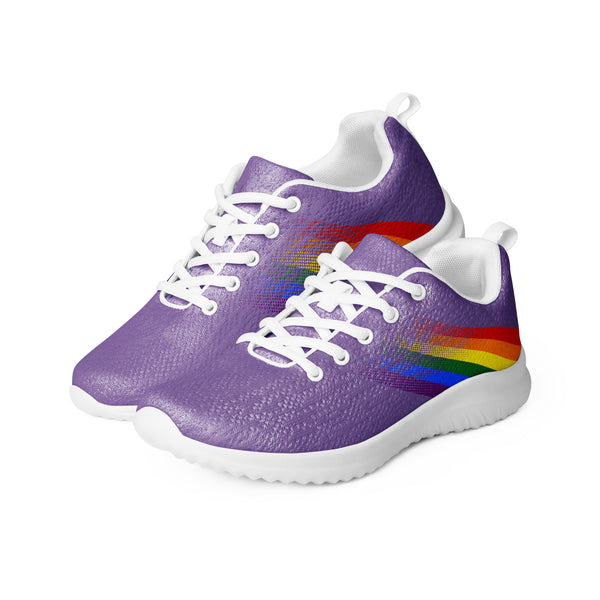 Gay Pride Colors Modern Purple Athletic Shoes - Women Sizes