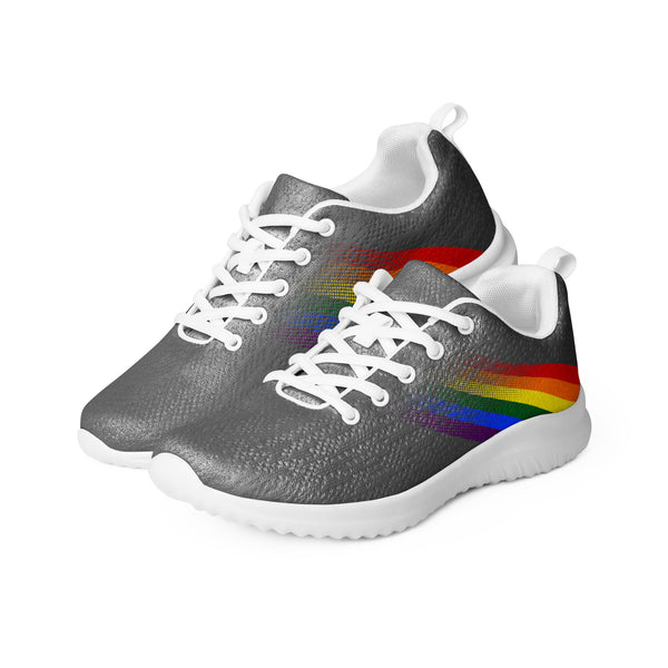Gay Pride Colors Modern Gray Athletic Shoes - Women Sizes