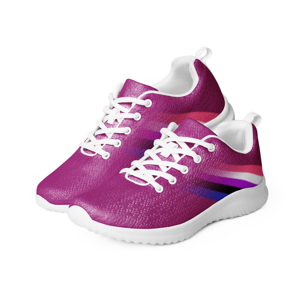 Genderfluid Pride Colors Modern Violet Athletic Shoes - Women Sizes