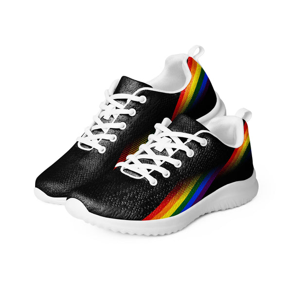 Modern Gay Pride Black Athletic Shoes