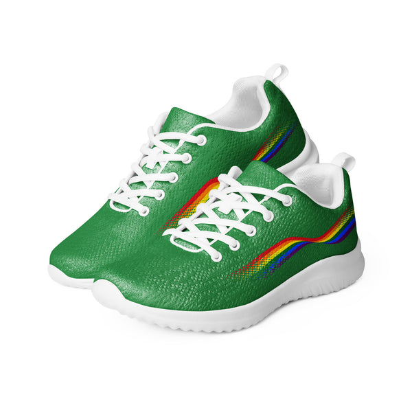 Original Gay Pride Colors Green Athletic Shoes - Women Sizes