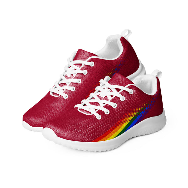 Gay Pride Colors Original Red Athletic Shoes - Women Sizes