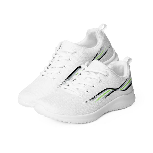 Original Agender Pride Colors White Athletic Shoes