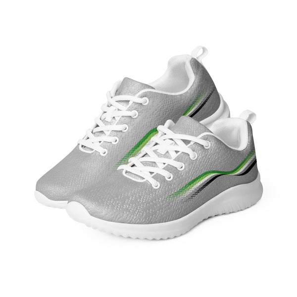 Original Aromantic Pride Colors Gray Athletic Shoes