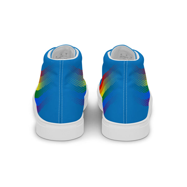 Gay Pride Colors Original Blue High Top Shoes - Women Sizes