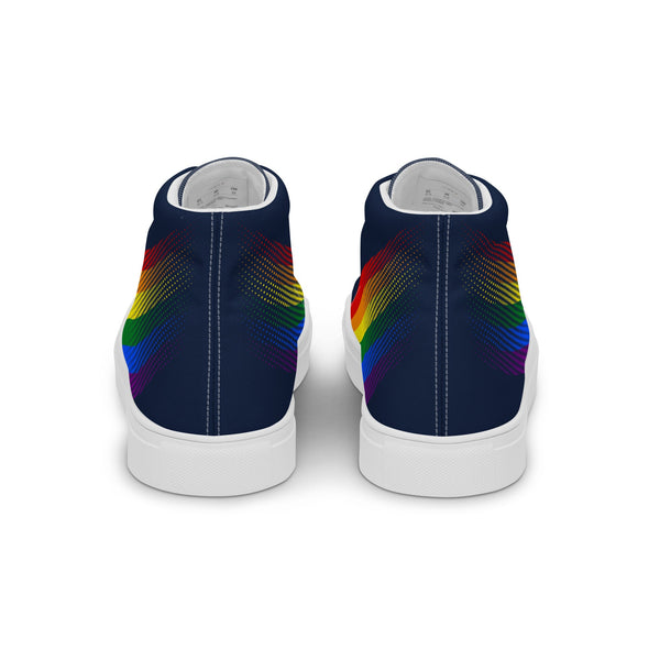 Gay Pride Colors Original Navy High Top Shoes