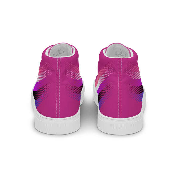 Genderfluid Pride Colors Original Fuchsia High Top Shoes - Women Sizes