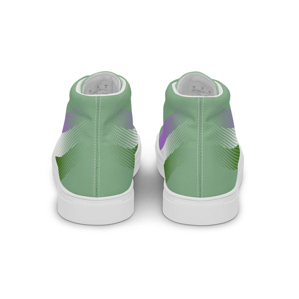 Genderqueer Pride Colors Original Green High Top Shoes - Women Sizes