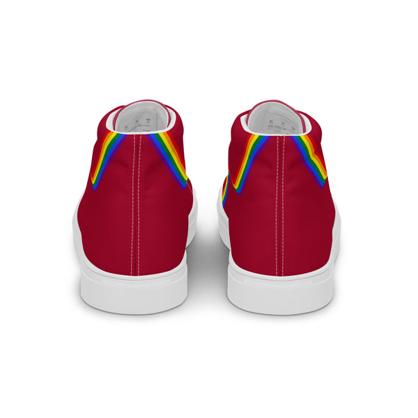 Original Gay Pride Colors Red High Top Shoes - Women Sizes