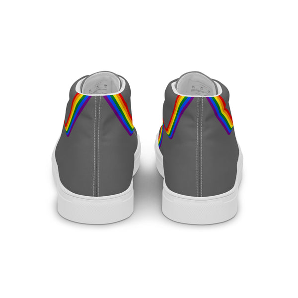 Original Gay Pride Colors Gray High Top Shoes - Women Sizes