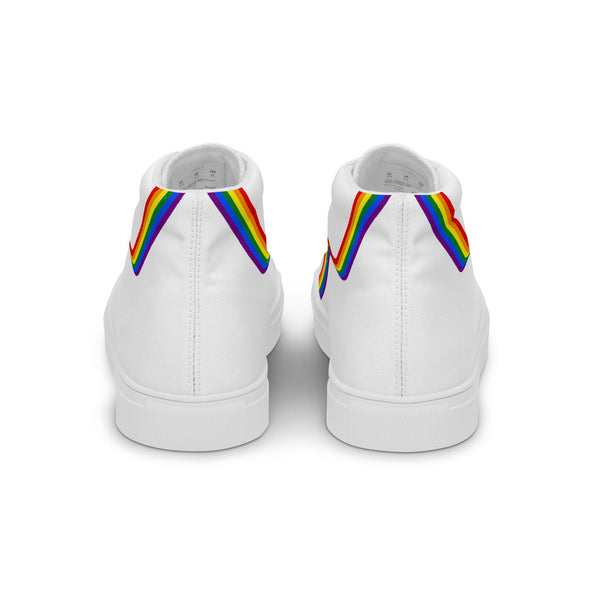 Original Gay Pride Colors White High Top Shoes