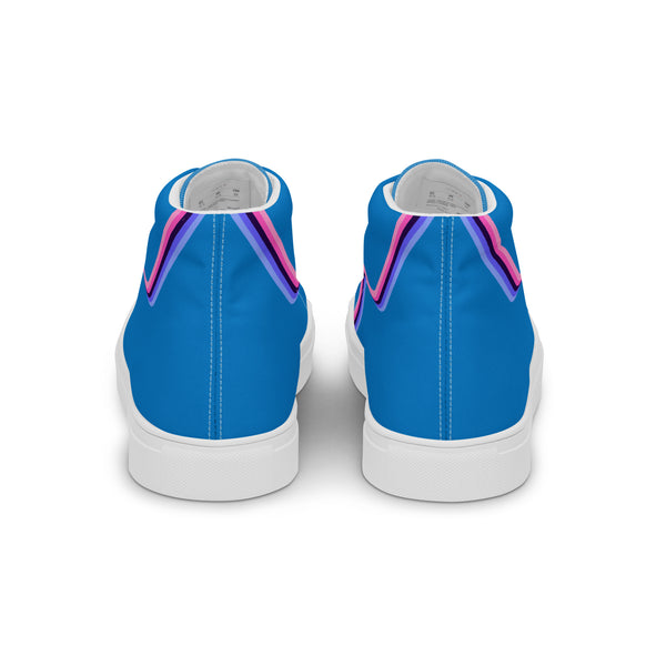 Original Omnisexual Pride Colors Blue High Top Shoes - Women Sizes