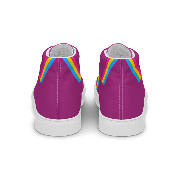 Original Pansexual Pride Colors Purple High Top Shoes - Women Sizes