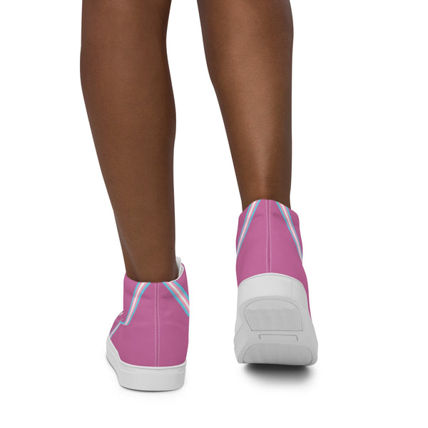 Transgender Flag Pink High Tops