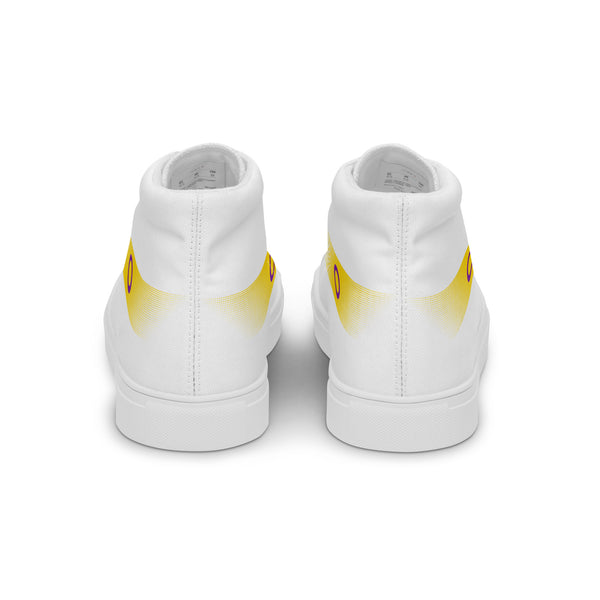 Casual Intersex Pride Colors White High Top Shoes - Women Sizes