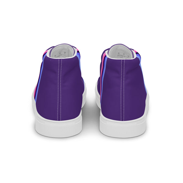 Classic Omnisexual Pride Colors Purple High Top Shoes - Women Sizes