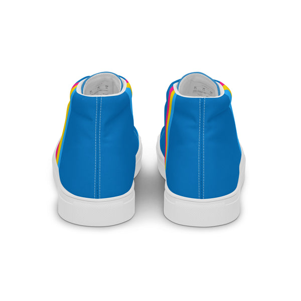 Classic Pansexual Pride Colors Blue High Top Shoes - Women Sizes