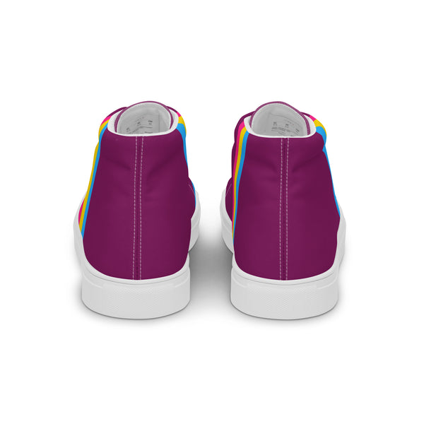 Classic Pansexual Pride Colors Purple High Top Shoes - Women Sizes