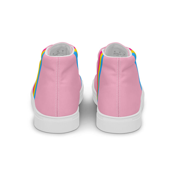 Classic Pansexual Pride Colors Pink High Top Shoes - Women Sizes