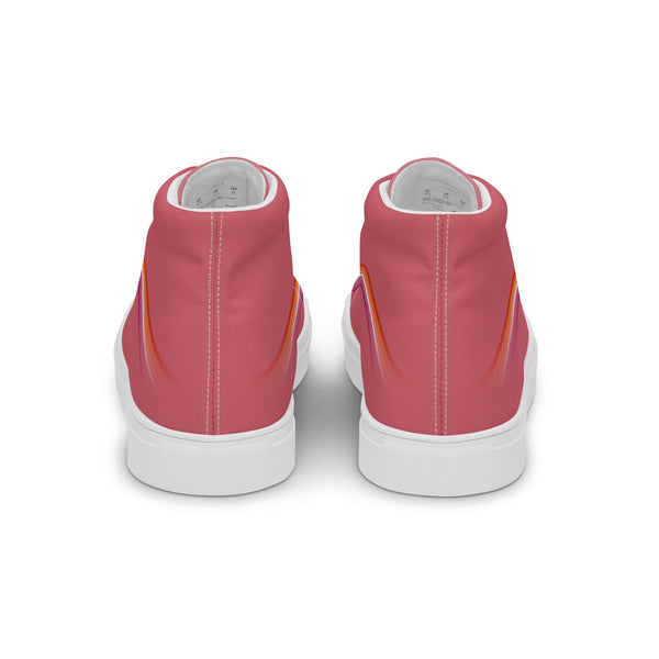 Trendy Lesbian Pride Colors Pink High Top Shoes - Women Sizes