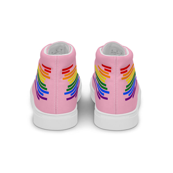 Modern Gay Pride Colors Pink High Top Shoes - Women Sizes