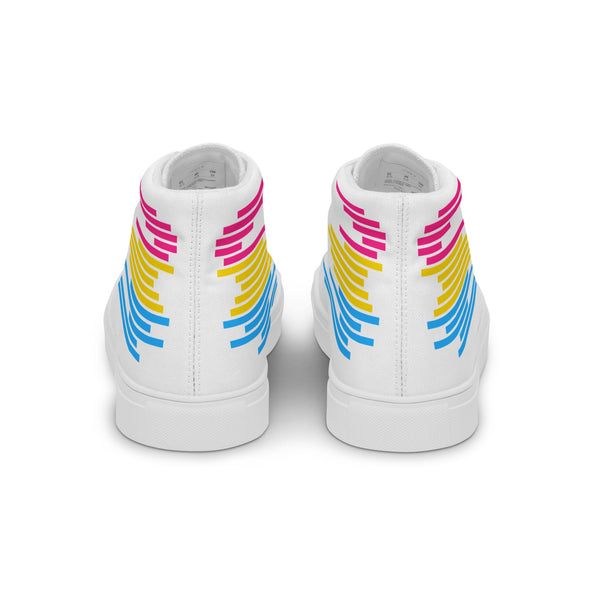 Modern Pansexual Pride Colors White High Top Shoes