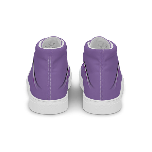 Trendy Asexual Pride Colors Purple High Top Shoes - Women Sizes
